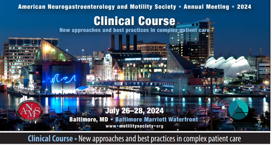 Don't wait! Early bird pricing for the 2024 ANMS Annual Meeting and Clinical Course ends on May 10, 2024! This year, the meeting will be held in Baltimore, MD on July 26 - 28, 2024. Register today before the price increases. motilitysociety.org/2024-anms-meet…