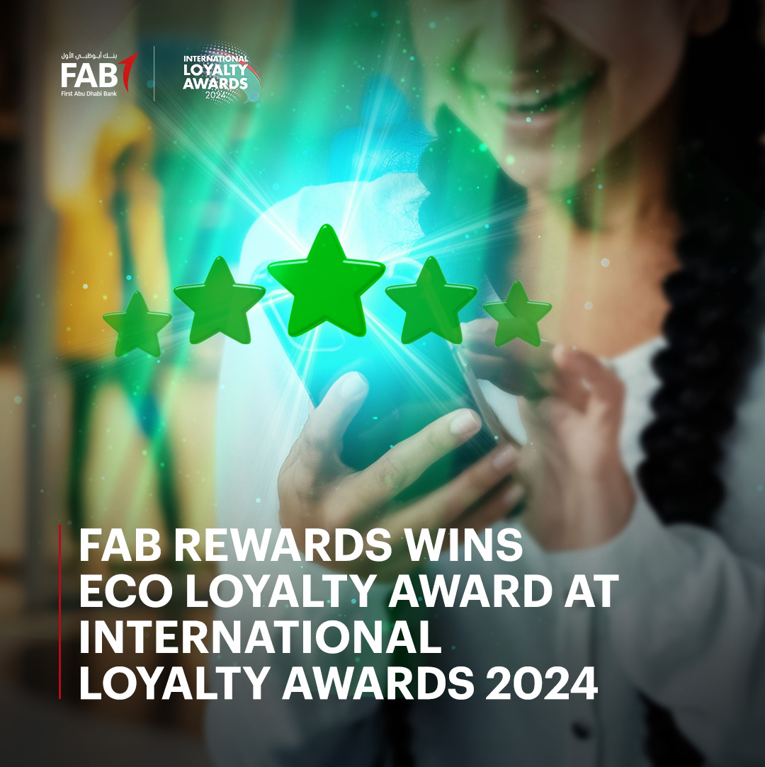 We are pleased to announce that FAB Rewards, has been recognised globally in the Eco Loyalty Award category at the prestigious International Loyalty Awards 2024 held in Dubai. This award recognises the Earth Game proposition launched during COP28 UAE and the FAB Rewards Elite…