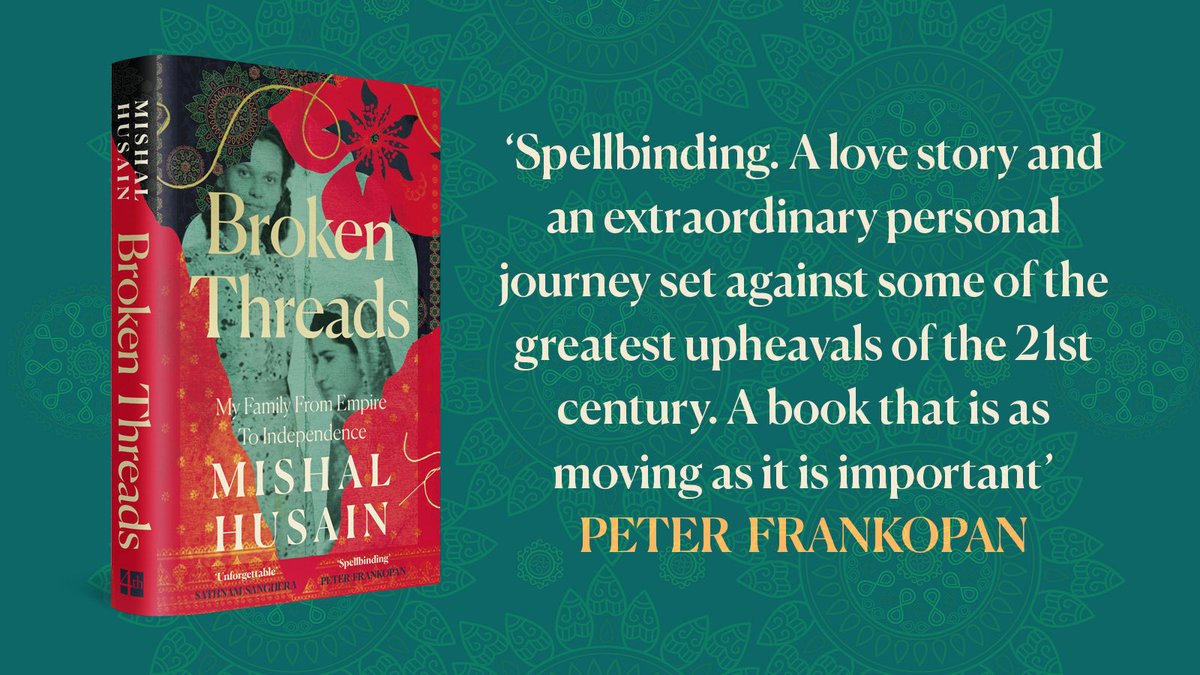 ‘Broken Threads’ is out on June 6th and I deeply appreciate the comments from those who read early copies. To get your own on publication day, see here: harpercollins.co.uk/products/broke…
