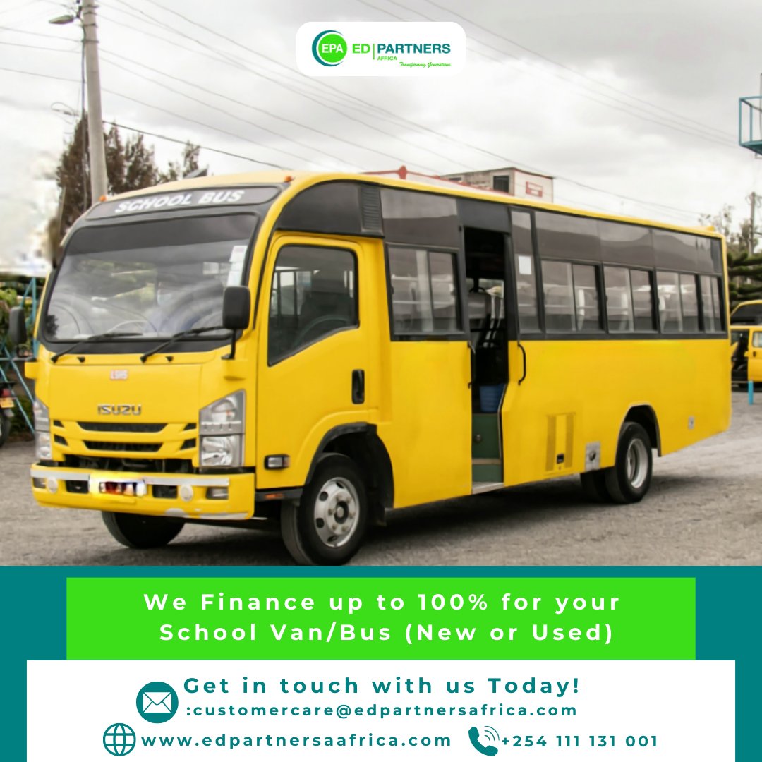 Our school transport loan ensures your students get to school comfortably and reliably. Reach us today and we will do the rest for you!
#schoolfinance #SchoolTransport #EmpowerEducation #transformation #socialimpact #education #EPA