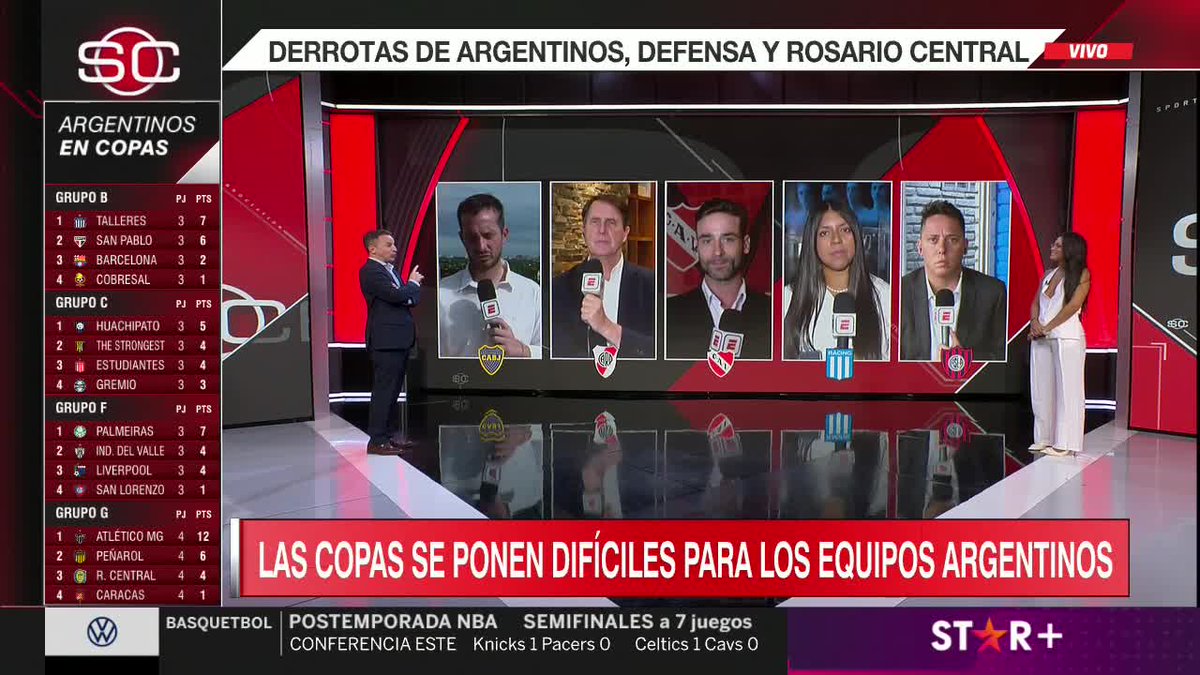 #AHORA - Es el momento de nuestra clásica línea de 5 de #SportsCenter: 🎙️ @EmilianoRaddi 🎙️ @javigilnavarro 🎙️ @Guidopatrich 🎙️ @florjuy_ 🎙️ @lea_alves 📺 #ESPNenStarPlus