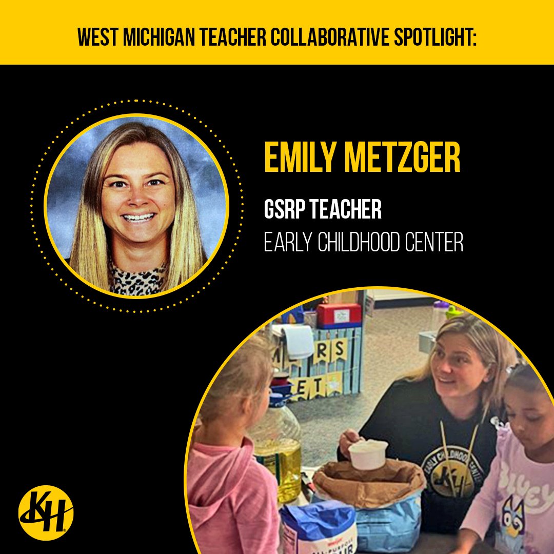Ms. Metzger is a dedicated teacher at the Early Childhood Center and we are excited about this opportunity for her to pursue her master’s degree in special education through the West Michigan Teacher Collaborative.

#KnightPride #KenowaHills #WestMichiganTeacherCollaborative