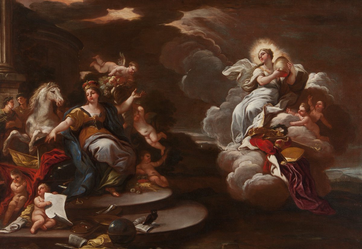 Oggi è la Giornata dell'Europa! Alla #ReggiadiCaserta è esposto un dipinto dedicato a Europa, la regina del mondo. L'olio su tela, attribuito a Luca Giordano, fa parte della serie dei Quattro continenti.