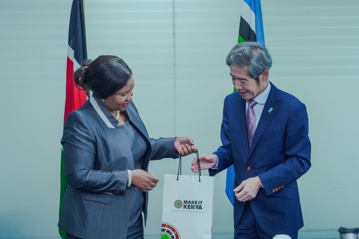 KENYA-JAPAN COOPERATION I had a fruitful meeting with H.E. Okaniwa Ken, Japan's Ambassador to Kenya. Our discussions primarily revolved around Kenya's preparations for the World Expo 2025, scheduled to take place in Japan from April 13th to October 13th, 2025.   Also present at…