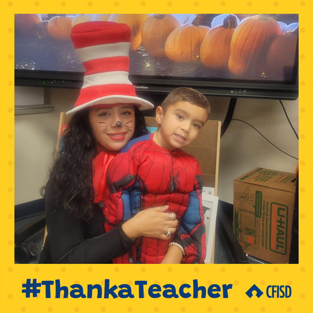 .@CFISDPost parent Jessica nominates teacher Elva Medrano: 'Ms. Medrano is AMAZING! She constantly shows her students that she loves & cares for them daily. From the very beginning, she builds relationships with her students. My son has bonded very well with her & loves going to