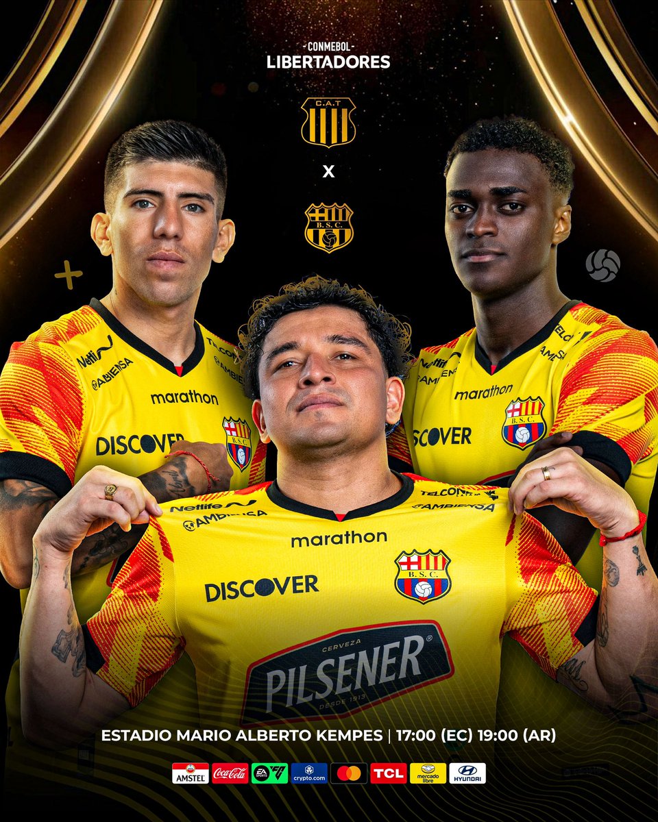 ¡Hoy MÁS que nunca todos somos UNO! ✊💛

⏰️ 17h00 (🇪🇨)
🏟 Estadio Mario Alberto Kempes
🗓️ Grupo B | Fecha 4
🏆 #ConmebolLibertadores

#TalleresBSC ⚔️
#BarcelonaSomosTodos 🟡⚫️