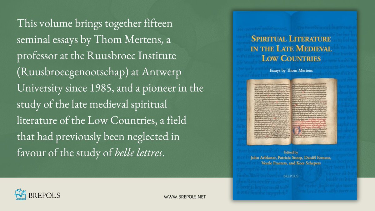 Spiritual Literature in the Late #Medieval #LowCountries Essays by #ThomMertens Edited by John Arblaster, Daniël Ermens, Veerle Fraeters, Kees Schepers and Patricia Stoop Info: bit.ly/4btK9ln #MedievalTwitter #Kzoo2024 #Sermons