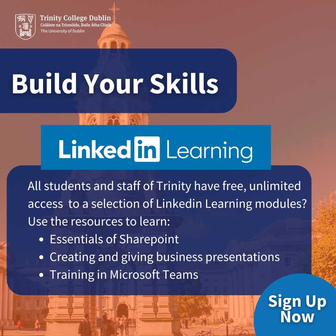 Did you know that all students and staff have automatic access to LinkedIn Learning modules? Try them out now to get a head start on developing key digital skills! bit.ly/4agKHKq