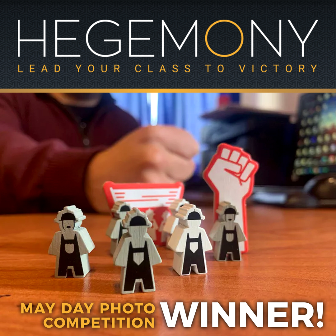 🎉 Congrats to the winner of our May 1st photo contest! This entry beautifully captured Hegemony's working class spirit, earning the unique oversized meeple! Thanks to all participants for sharing their creativity! #Hegemony #WorkersDayWinner #HegemonicProject #BoardGames