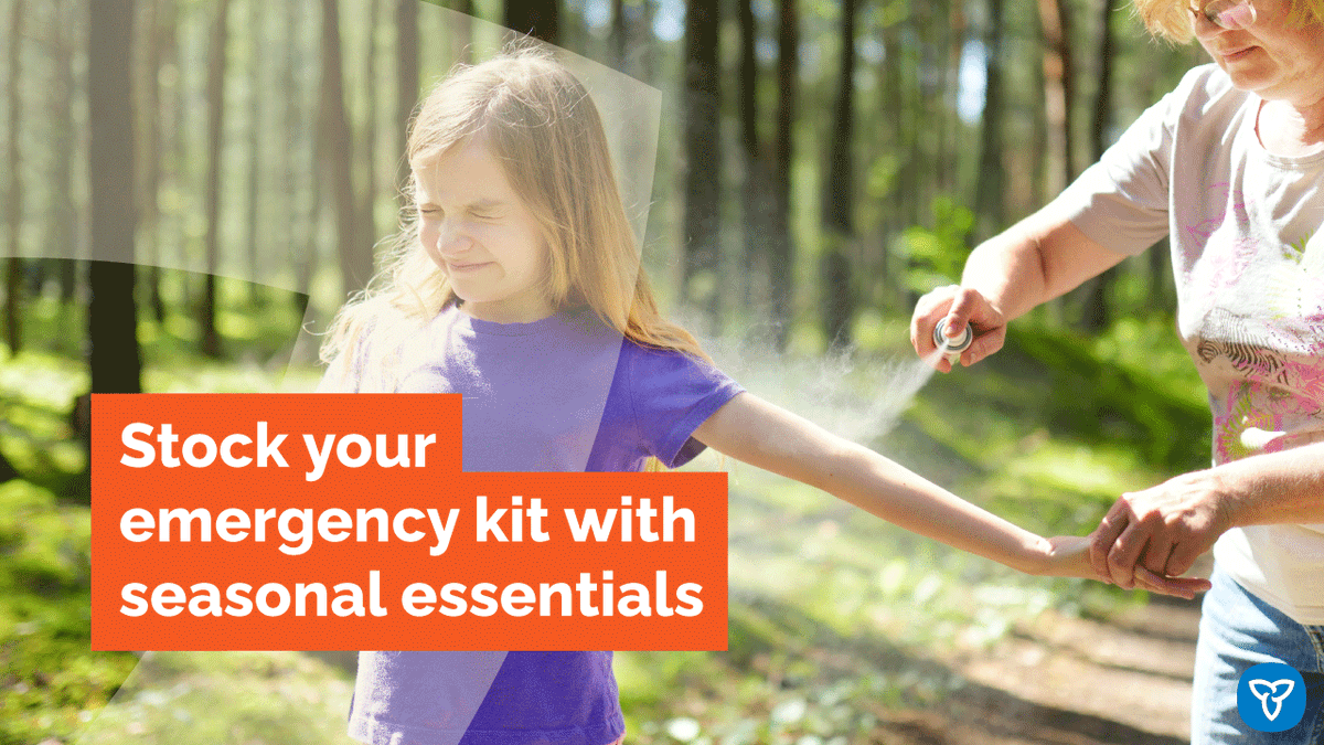 As we head into a warmer season, swap out your emergency hot packs & ice scrapers for bug spray & sunscreen. Add seasonal essentials to keep your kit personalized & up-to-date every season. #EPWeek2024 #Plan4EverySeason #PreparedON