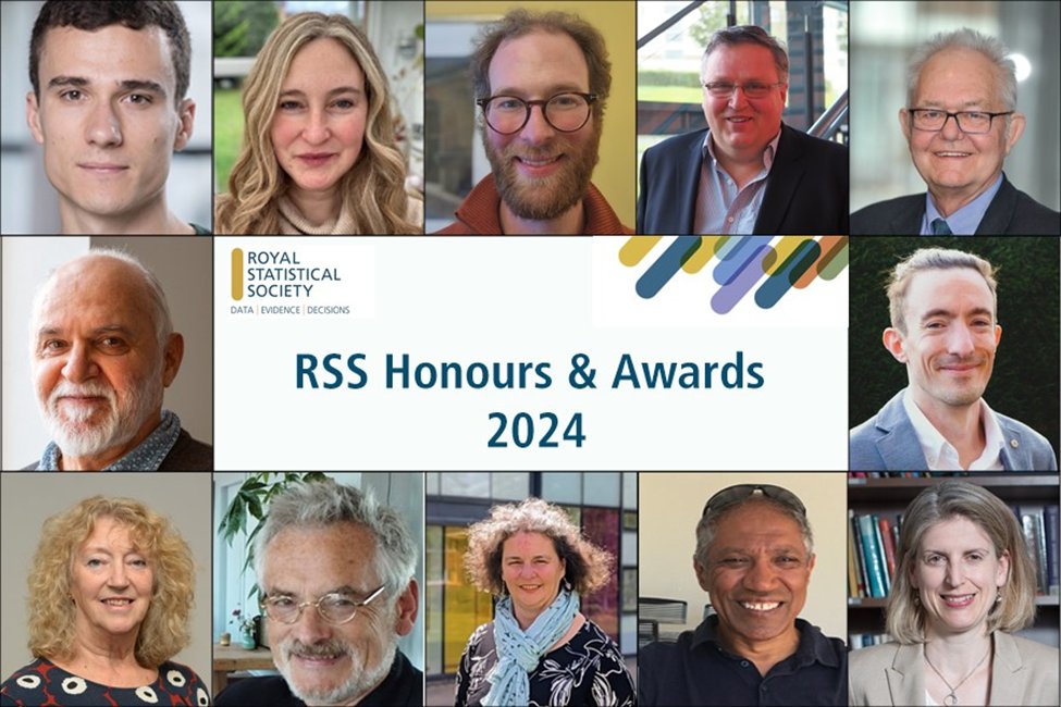 Royal Statistical Society (@royalstatsoc) on Twitter photo We’re thrilled to announce our 2024 Honours recipients - recognised for their exceptional contributions to the discipline
Join us at <a href="/RSSAnnualConf/">Royal Statistical Society International Conference</a> in Sept where our president @AndrewDGarrett will present the winners with their medals & prizes
A 🧵1/12
rss.org.uk/news-publicati… We’re thrilled to announce our 2024 Honours recipients - recognised for their exceptional contributions to the discipline
Join us at <a href="/RSSAnnualConf/">Royal Statistical Society International Conference</a> in Sept where our president @AndrewDGarrett will present the winners with their medals & prizes
A 🧵1/12
rss.org.uk/news-publicati…