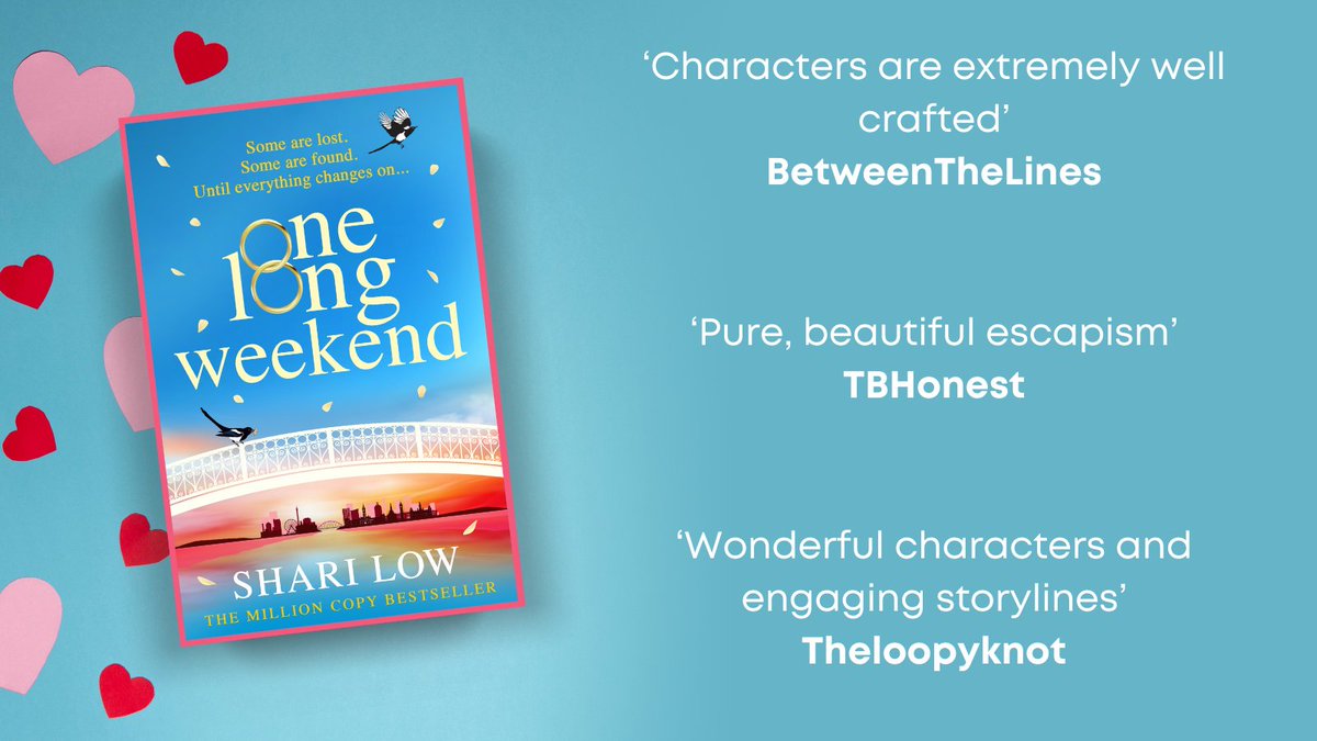 Thank you to @CathyRy, @TBHONEST_UK and @Pbarb31 for their recent reviews on the #OneLongWeekend by @sharilow #blogtour. Buy now ➡️ mybook.to/OneLongWeekend…