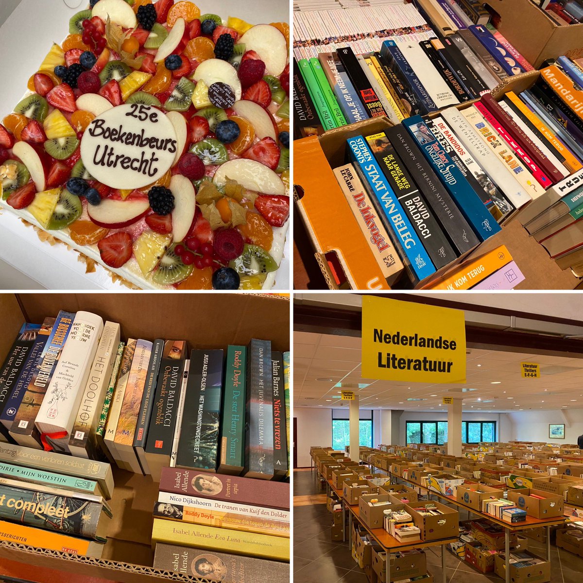 25e #Boekenbeurs #Utrecht! Dat is een taart waard. Vanavond geopend vanaf 18 uur. Veel mooie #tweedehands #boeken die verkocht worden voor het #goede #doel.