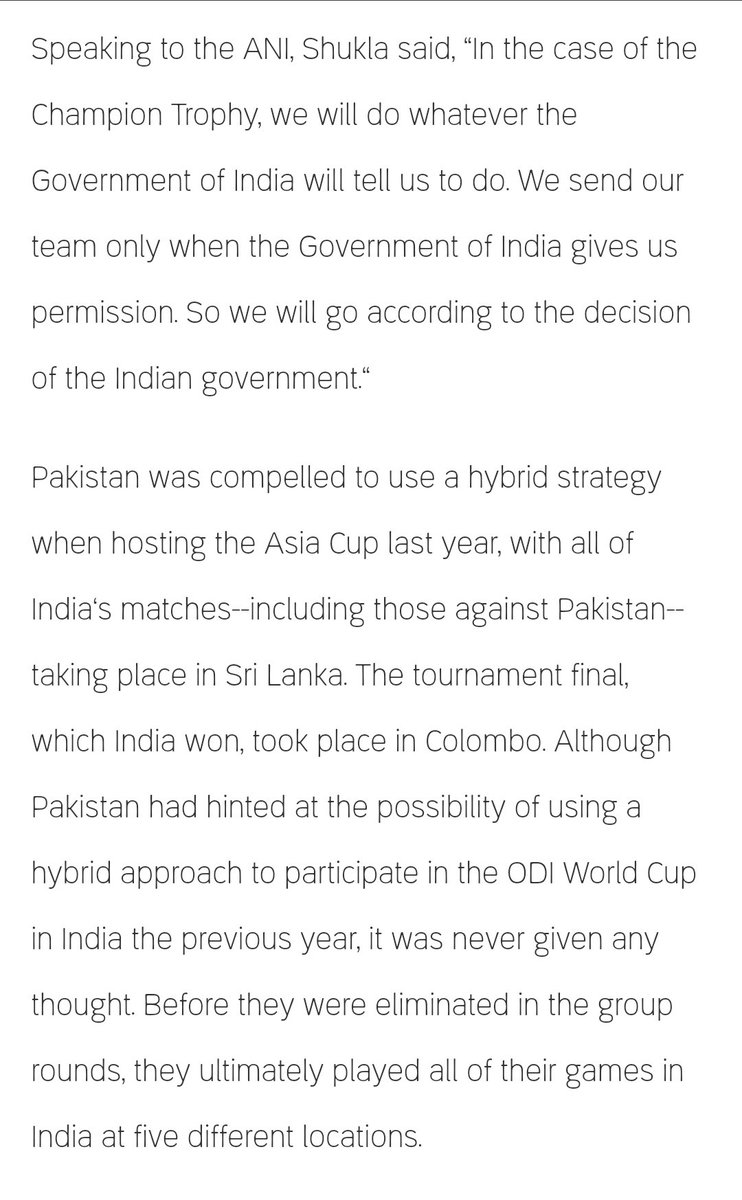 Whatever the conditions of PCB or whatever decision our government takes, our players should not go to Pakistan at any cost for Champions Trophy 2025 🏆

#ChampionsTrophy