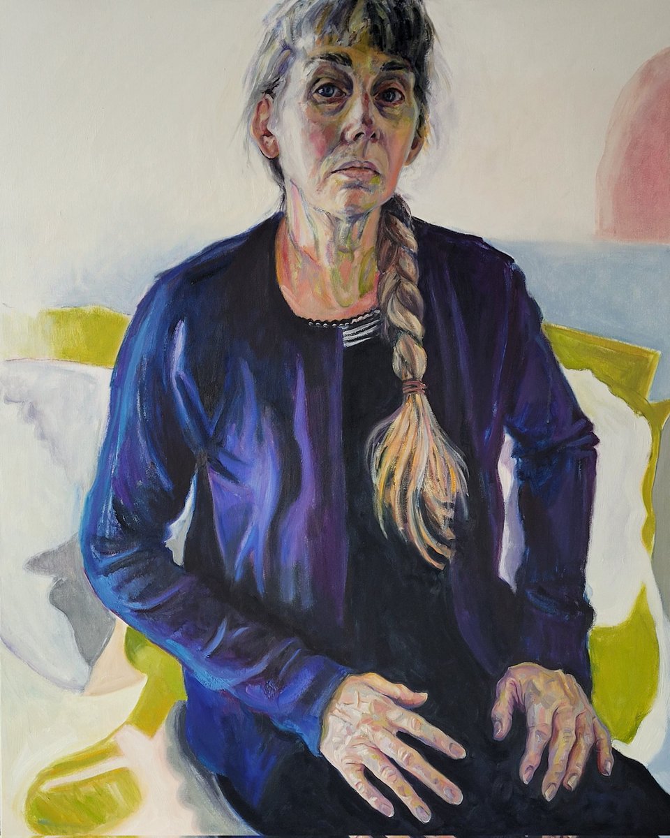 Self-portrait 'How To Be Still' by UK artist Gabby Roberts-Dalton #WomensArt