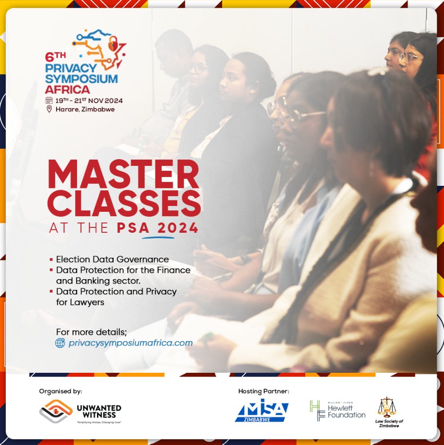 The 6th #PSA will host master classes tailored to provide training and education on various privacy-related topics. This is an opportunity to gain insights and become an expert in privacy and data protection. Visit our site for details. privacysymposiumafrica.com