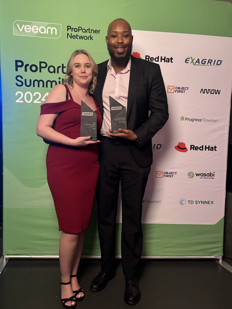 We won 'Most Significant Project of the Year' award and John Baylis, Solution Architect, CDW, was honoured with the @Veeam_UKI Partner ‘Technical Champion of the Year’ award at this year's Veeam ProPartner Summit 2024. Read more hubs.ly/Q02wwKWT0