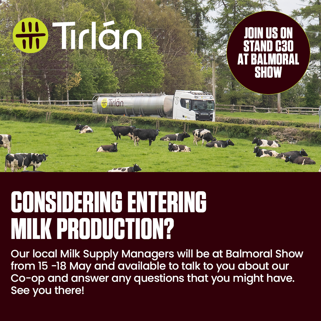 We will be at stand C30 at Balmoral Show next week and looking forward to speaking with existing suppliers as well as farm families considering entering milk production about our Co-op and answer any questions you may have. Click here for more info: bit.ly/3QuuaM1