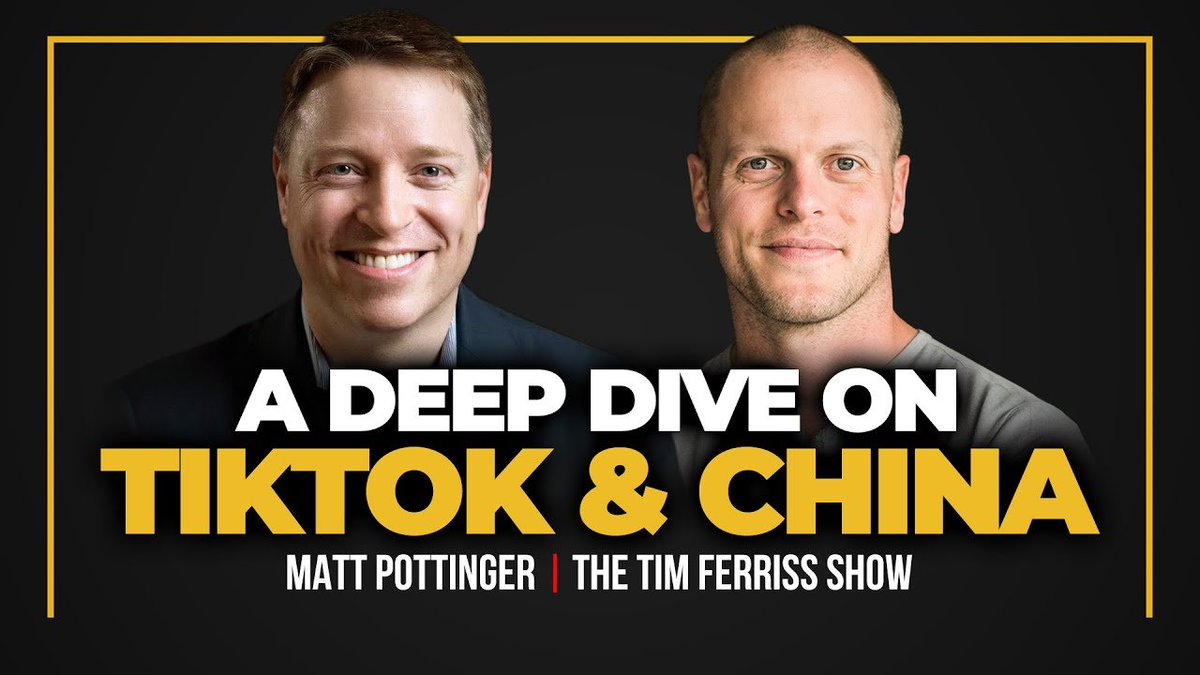 NEW podcast episode is up! A Strategic Deep Dive on TikTok, The Boiling Moat of Taiwan, and China’s Next-Gen Statecraft — Matt Pottinger, Former U.S. Deputy National Security Advisor Please enjoy! 🙌