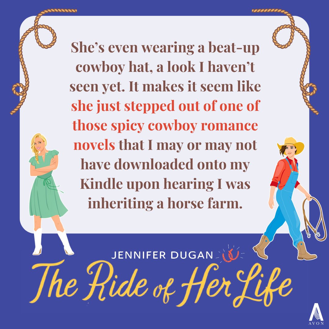 City girl Molly may be less than thrilled to find herself saddled to a horse farm but she might just find it has a couple of perks 👀 Pre-order a copy of THE RIDE OF HER LIFE by @JL_Dugan before it his shelves May 28th: bit.ly/43LKCNi