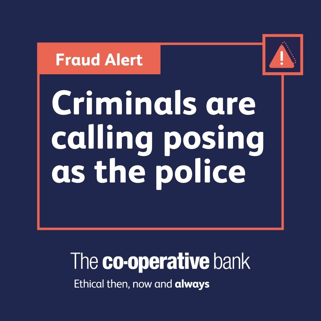 🚨 Fraud alert: Police impersonation scam

Criminals are calling posing as the police. They will convince you that your money isn’t safe and that you need to help them with an investigation. 

(1 of 3) @TakeFive | #StopChallengeProtect | #Call159