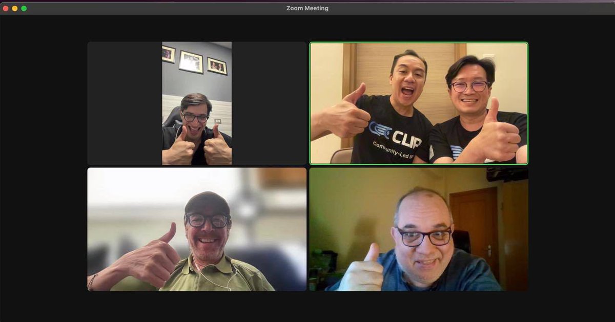 mediosmodernos's tweet photo. Awesome conversation with AIP authors exchanging ideas on how to create quality proposals that benefits @apecoin community 🌍

Excited to meet @JasonJape 💡

@dany
@tavitof24 
@rodil17 

#web3 #apecoindao #apecoin https://t.co/Z4loNzr7B8