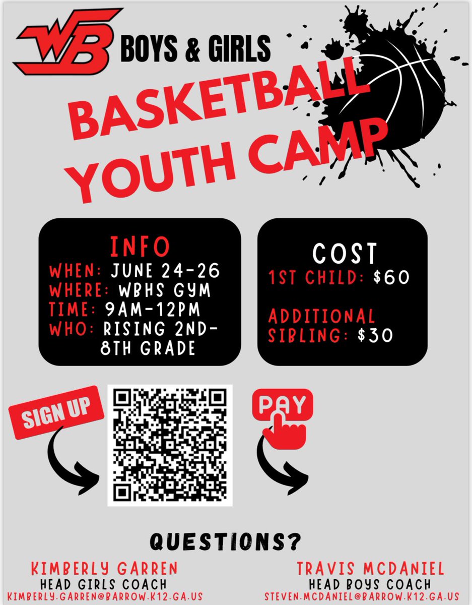 🏀 KID’S BASKETBALL CAMP🏀 Mark your calendars for June 24-26 and join us and the rest of the DOGGS for some fun, competition, and drills as we host our Youth Camp! You can sign up using the link ⬇️. forms.office.com/Pages/Response…