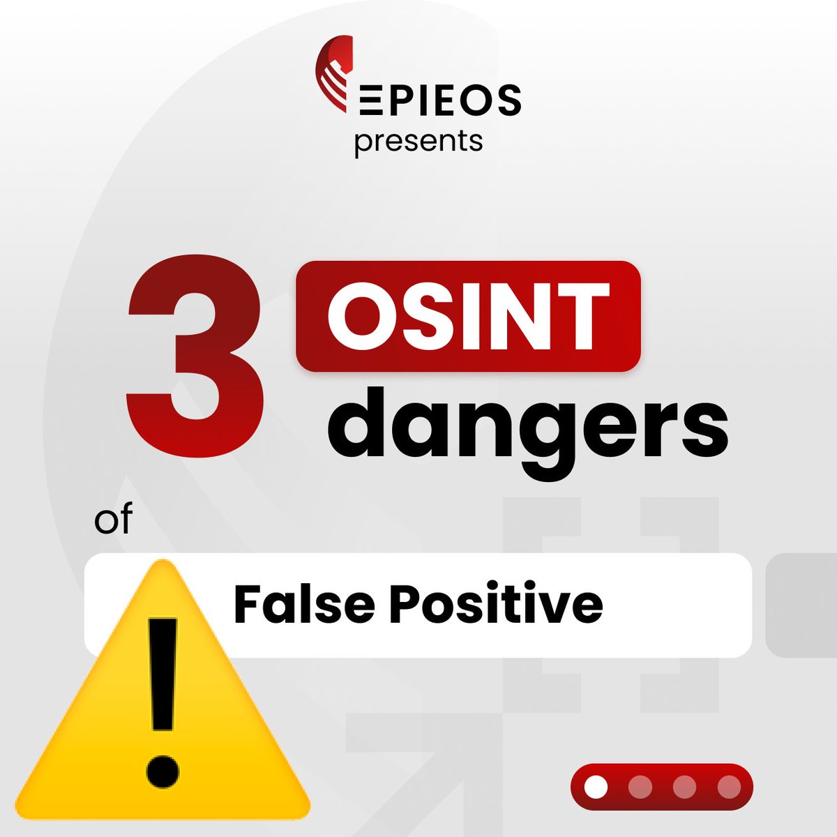 epieos's tweet image. 3️⃣ Dangers of #FalsePositive in #OSINT. 👇

⚠️ During an investigation, a &quot;False Positive&quot; refers to an error in which a data element is identified as relevant or significant, when in fact it turns out to be incorrect or irrelevant.

✅ All the results you find on Epieos are true…