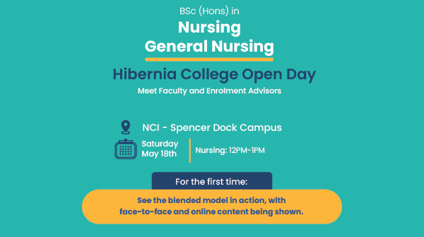 HiberniaCollege's tweet photo. Join our #OpenDay to experience our online content and elements of a face-to-face day. Meet our Faculty and Enrolment Advisors, and get personalised advice on your application journey. Register now here: https://t.co/VekU698Tle. #HCOpenDay #HiberniaCollege #Nursing #StudentNurse https://t.co/aCHQcZXYO2