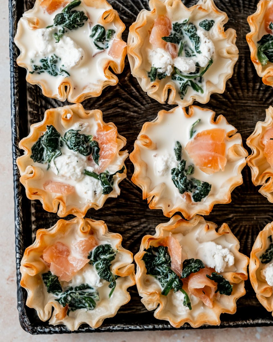 Pure sophistication with these salmon and goat cheese tartlets!🍴Creamy, savory, and elegant, these tartlets are perfect for any occasion. Get ready to impress with minimal effort! ✨ Full recipe: bit.ly/3Ud0sfr Recipe by: The Whisked Away Kitchen