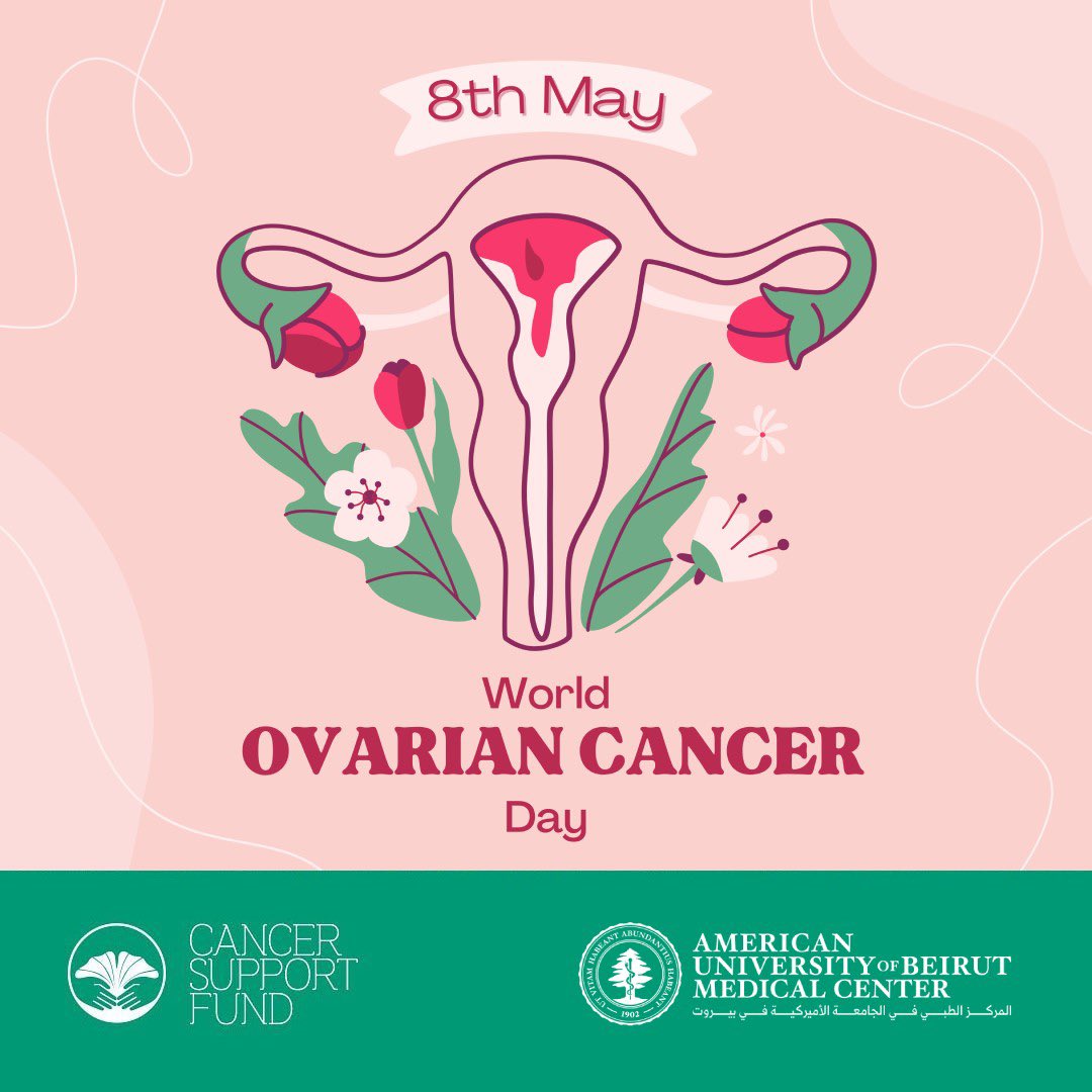 On World Ovarian Cancer Day, let's unite to raise awareness about this impactful disease, remember those lost, and advocate for early detection, better screening, and research. Let's empower women with knowledge and support. #EarlyDetection #CSF #AUBMC #AUB #Lebanon