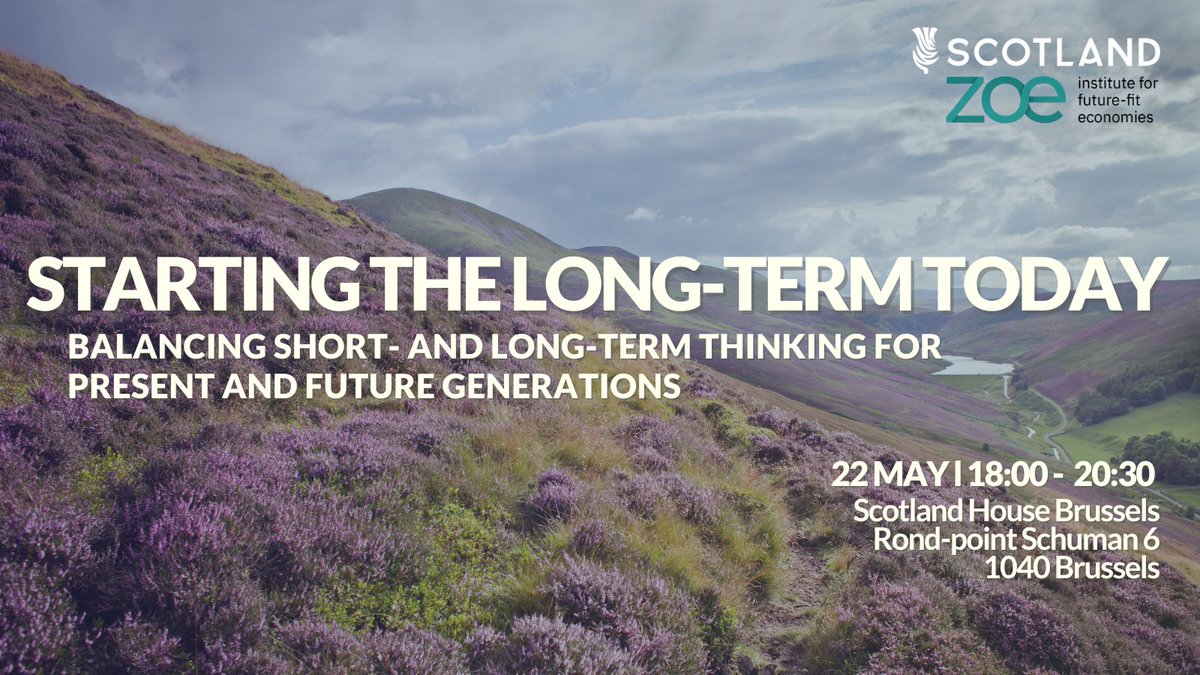 Decisions made today shape generations yet to come. Alongside the @zoe_institute, we are delighted to be hosting a panel discussion which will explore how to balance the short- and the long-term to build a thriving, future-fit Europe. Register here ➡️ bit.ly/3Upzwck