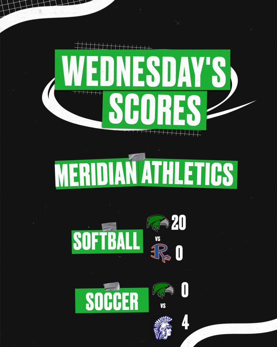 All of the Hawks have the night off tonight. Softball and Baseball will be at home tomorrow honoring their Senior Athletes before the game.  Make plans to come out and support them! Girls Track will travel to CAM to compete in the Sectional Meet. 

#wearemeridian