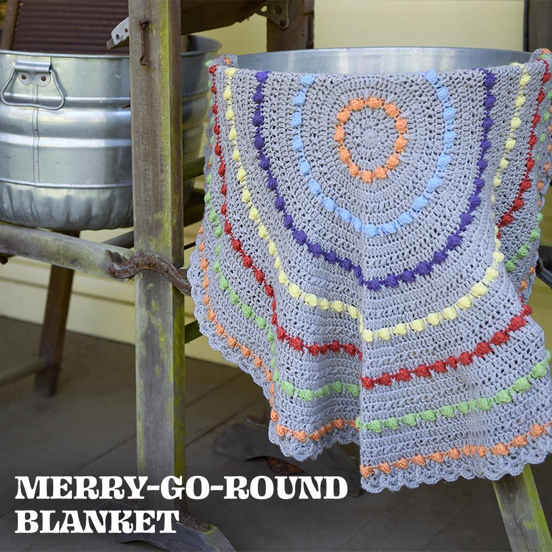 CascadeYarns's tweet image. Merry-go-Round Blanket in Cherub DK
Designed by Kristen Stoltzfus Clay
This free pattern is available on our website - buff.ly/3CTE8PT 
#CascadeYarns #CascadeFreePattern #freepattern #CherubDK #crochetinspo #crochet #crochetblanket #merrygoround