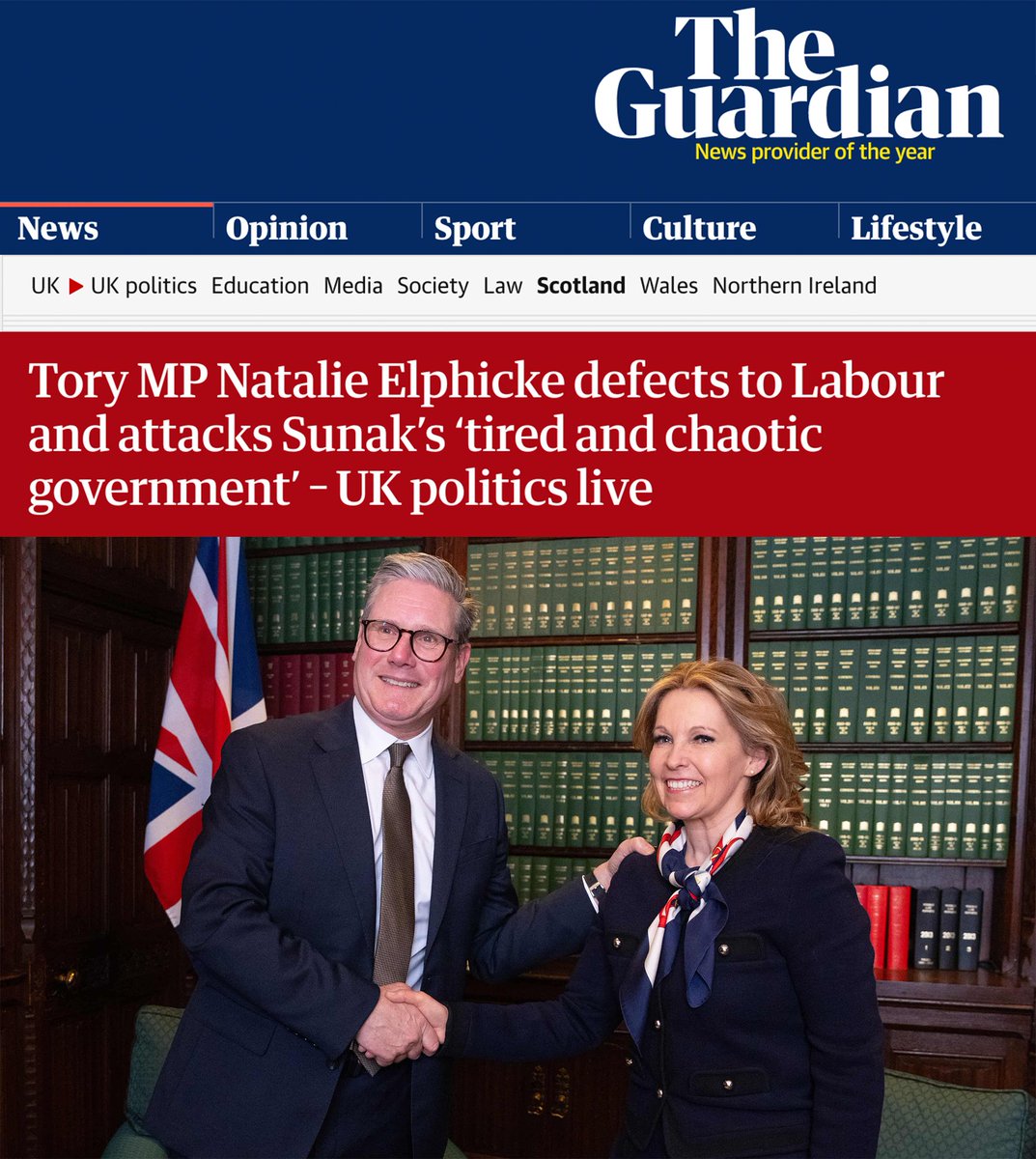 That’s the second defection to Labour from the Tories, the issues Natalie cites are interesting, lack of house building, the illegitimacy of Sunak, abandonment of Manifesto pledges & loss of border control. “This tired and chaotic government” is a line that so many of us can…