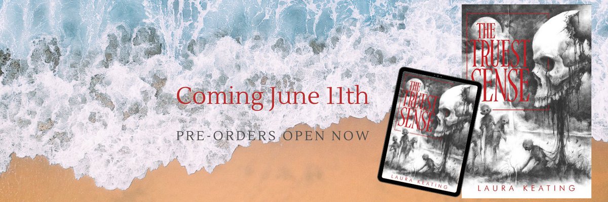Who says Horror isn't a beach read? 🌊💀 THE TRUEST SENSE, coming June 11th Ebook Pre-orders open now