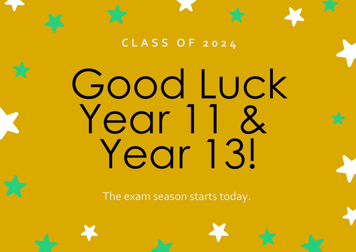 The exam season has officially begun. We want to wish our Year 11 and Year 13 ( <a href="/TGS_6thForm/">The Green School Sixth Form</a>) students all the best with their upcoming exams.

Good luck to all students and families during this time. #GCSE #examseason #Alevels