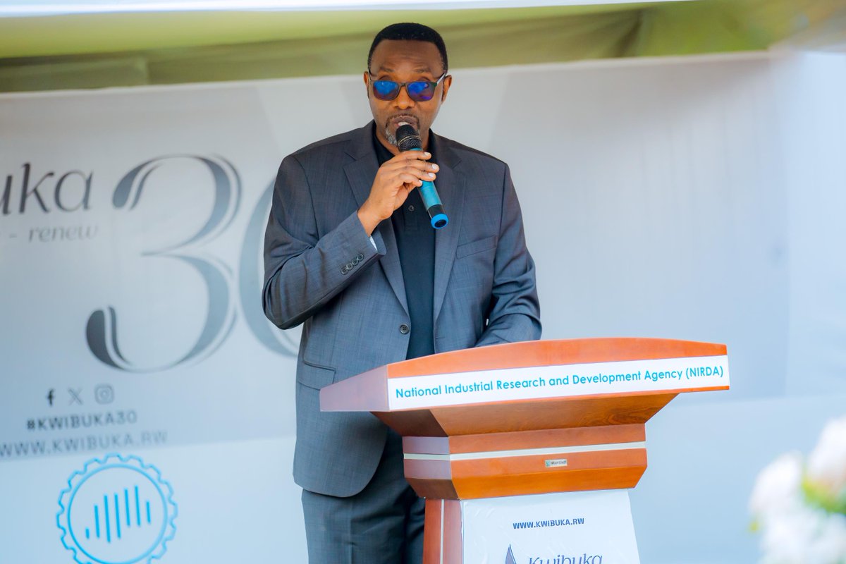 Speaking during the Commemoration event @RwandaIndustry DG Dr. @BirameSekomo said IRST lost 23 employees in the 1994 genocide against the Tutsi whose lives are honored today and forever. He said that the current NIRDA Staff were ready to fill the gap left by former researchers.