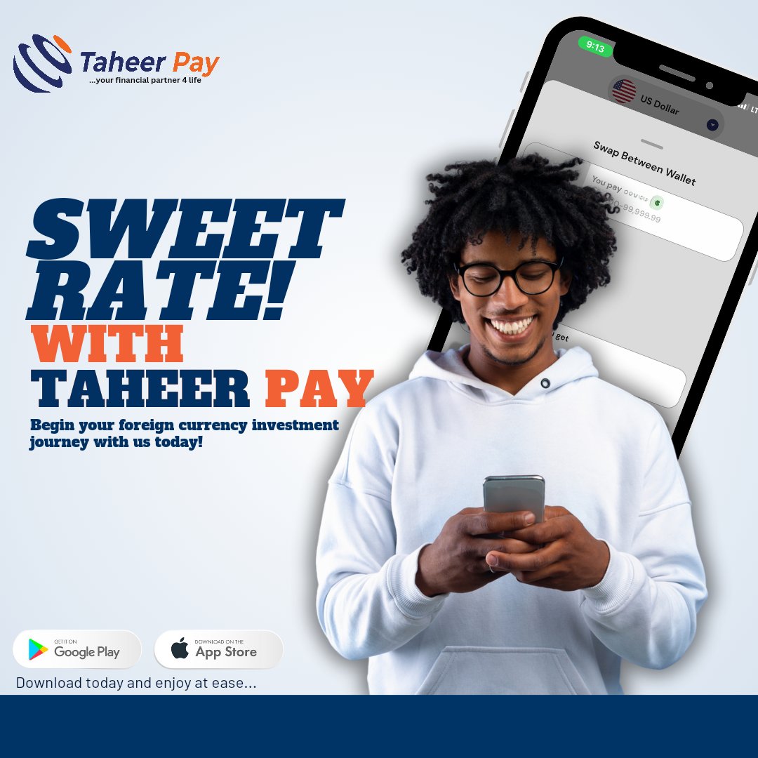 Get the best dollar rate on #TaheerPay today 💲