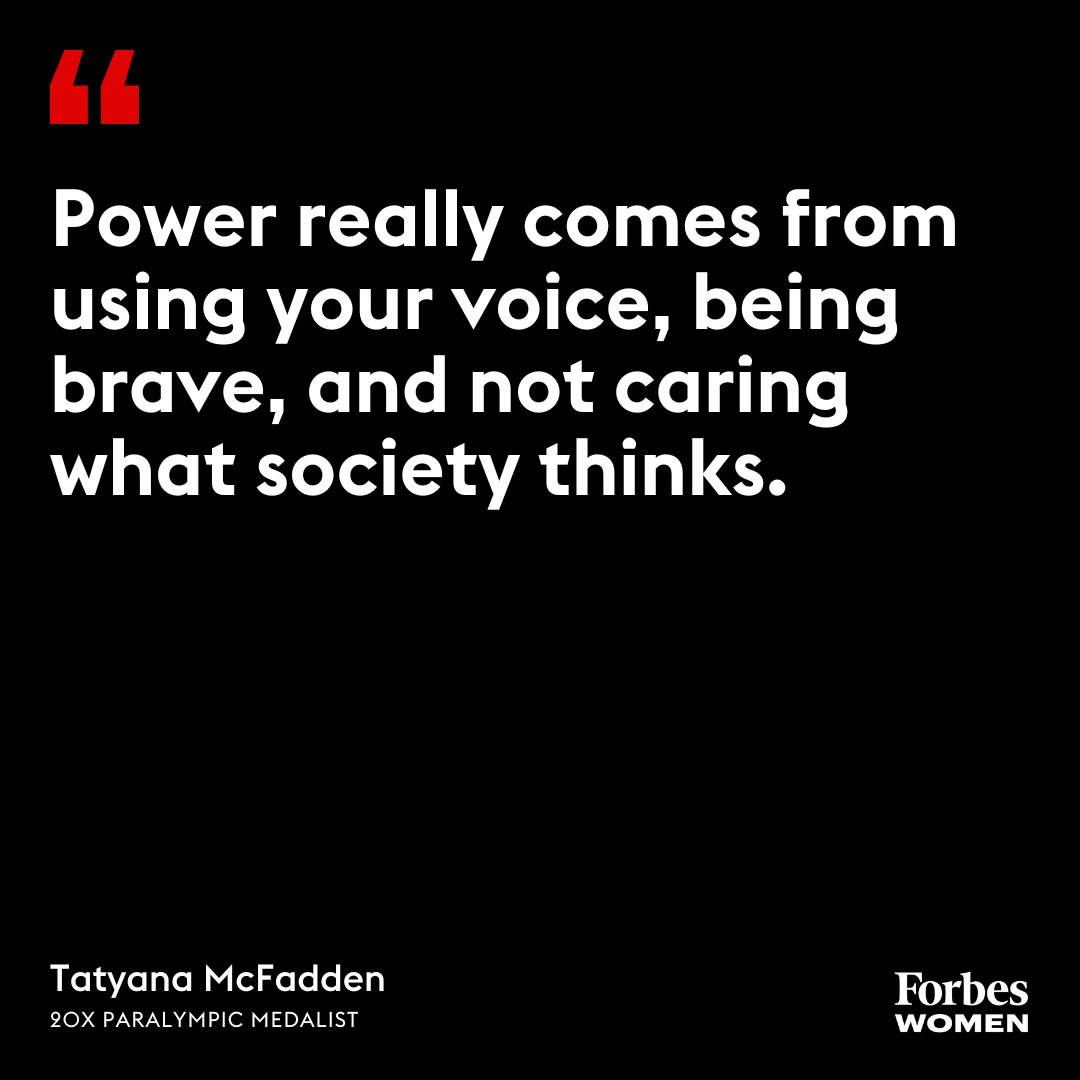 Thrilled to speak with 20x Paralympic Champion @TatyanaMcFadden about her work advocating for change and her hopes for the 2024 Paralympic Games. Watch the full interview here: on.forbes.com/6003jW48Z