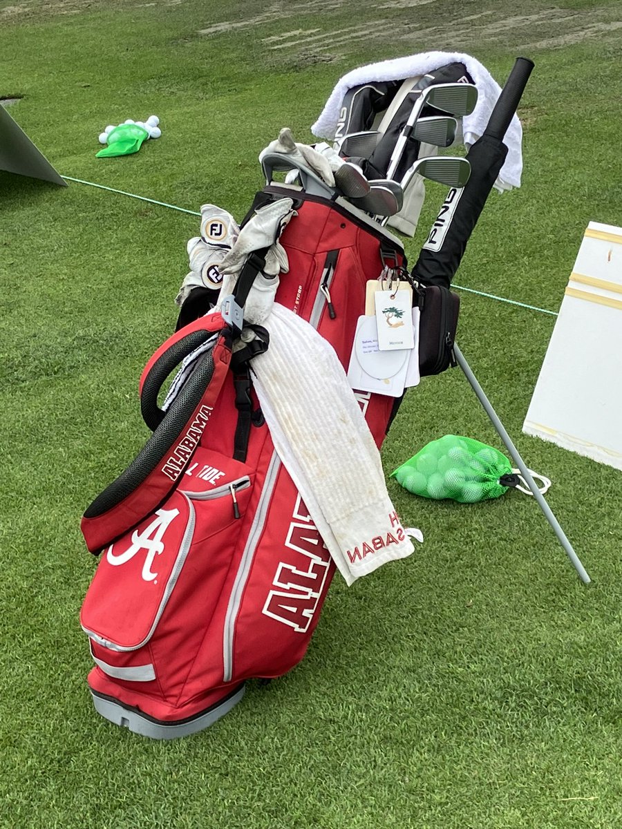 Nick Saban’s bag for the Regions’s Pro-Am at Greystone