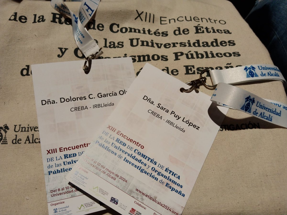 CREBA (@creballeida) on Twitter photo ¡Asistiendo al XIII Encuentro de Comités de Ética!!
Dos días por delante para aprender de la experiencia de otras instituciones y debatir.
#eticalcalá24 #rce <a href="/UAHes/">Universidad Alcalá</a> ¡Asistiendo al XIII Encuentro de Comités de Ética!!
Dos días por delante para aprender de la experiencia de otras instituciones y debatir.
#eticalcalá24 #rce <a href="/UAHes/">Universidad Alcalá</a>