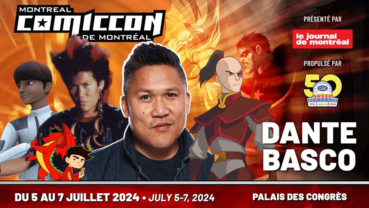 🌟Nouvel invité//New Guest! @dantebasco sera au Comiccon de Montréal du 5 au 7 juillet 2024//will be at Montreal Comiccon from July 5 to 7, 2024! 🎟️: montrealcomiccon.com/billets/ #avatarthelastairbender #hook #montrealcomiccon2024