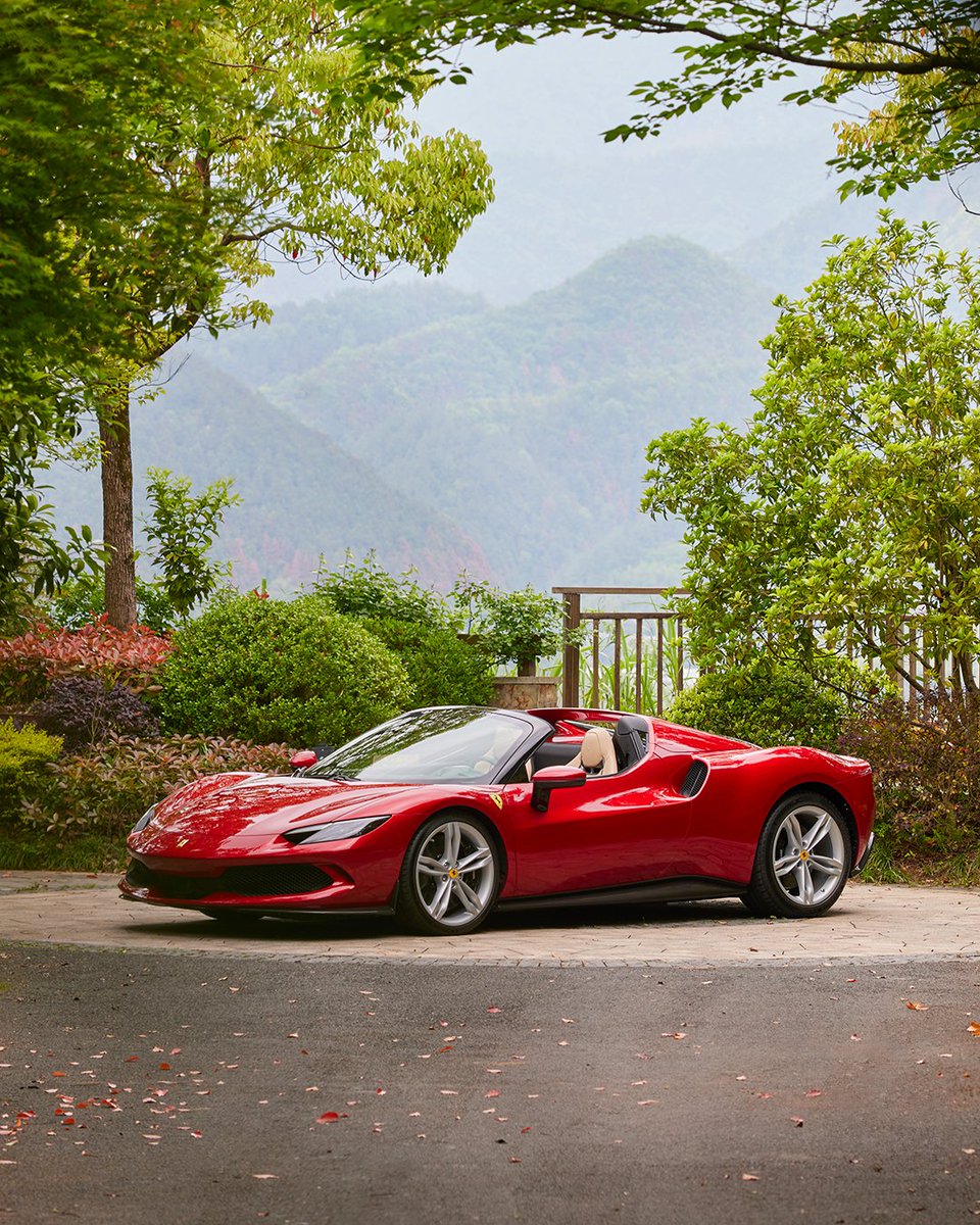 Go beyond boundaries with the #Ferrari296GTS - a design which represents an unparalleled synergy between sportiness and pure excitement. #Hangzhou #Ferrari