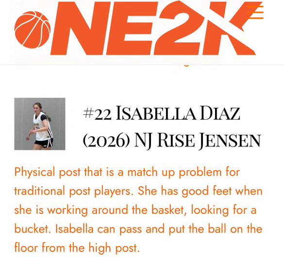 Thank you @NE2KHoops for write up. I had a great weekend at Black Diamond Tournament with my team. 🏀#NE2KHoops #NewJerseyRise #NJRiseJansen @newjerseyrise @2025NJRise @GlennJansen11 @PGHNewJersey @coachschoiceusa @NJLadiesHoops