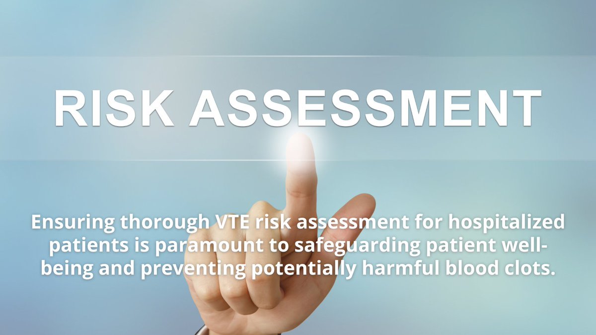 Critical for patient safety: Proper #VTE risk assessment in hospitalized individuals is key to tailoring thromboprophylaxis strategies effectively. Identifying risk factors helps prevent potentially life-threatening blood clots. #VTE #ThrombosisPrevention #PatientSafety @WHO