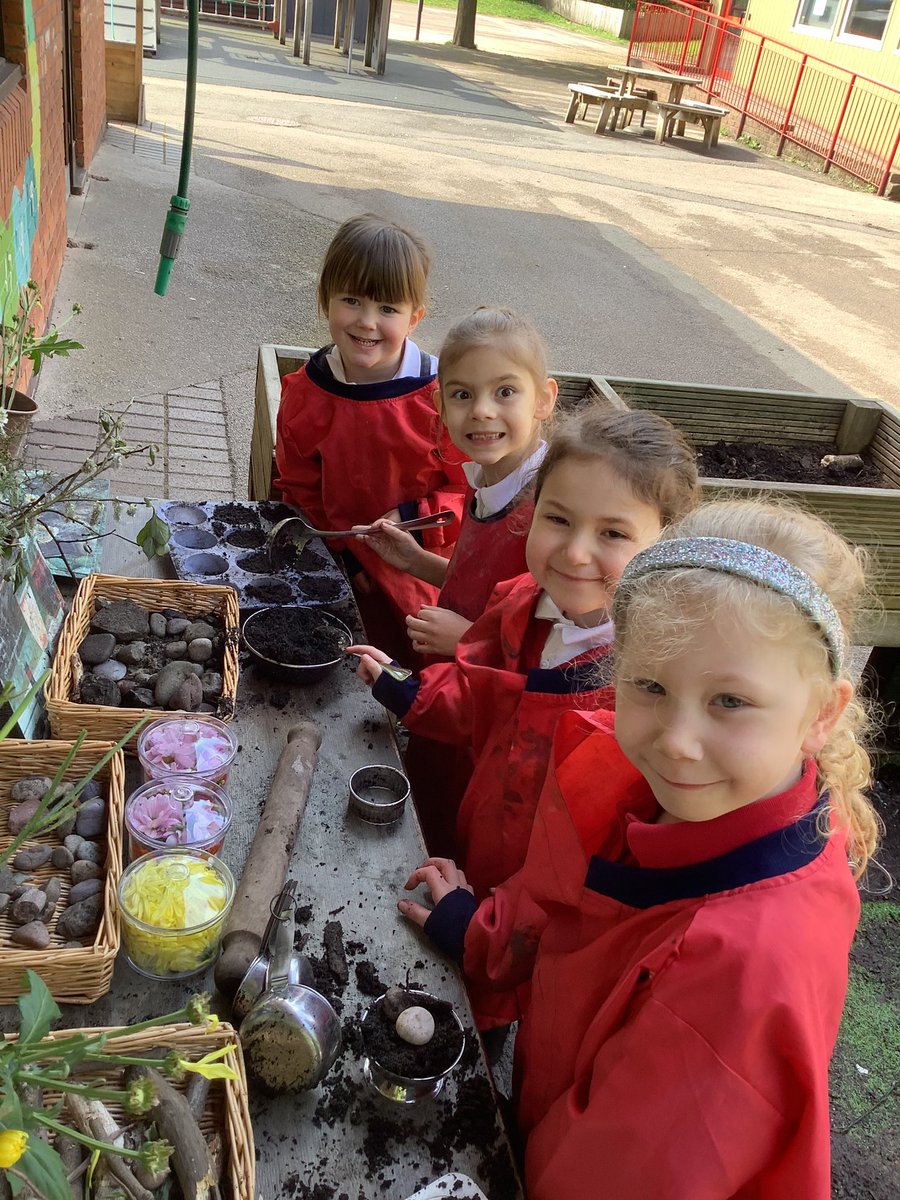 Children have really enjoyed being outdoors using the mud kitchen this week. They have made some wonderful creations!