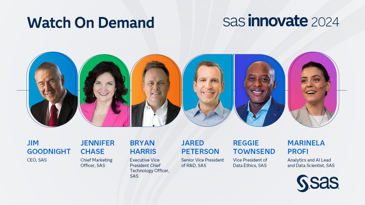 We are the data & AI people. Discover, right now—valuable use cases for SAS Viya, enabling you to do more with your data 💡. SAS Innovate on-demand now available 2.sas.com/6015jW4mP #SASViya #SASInnovate