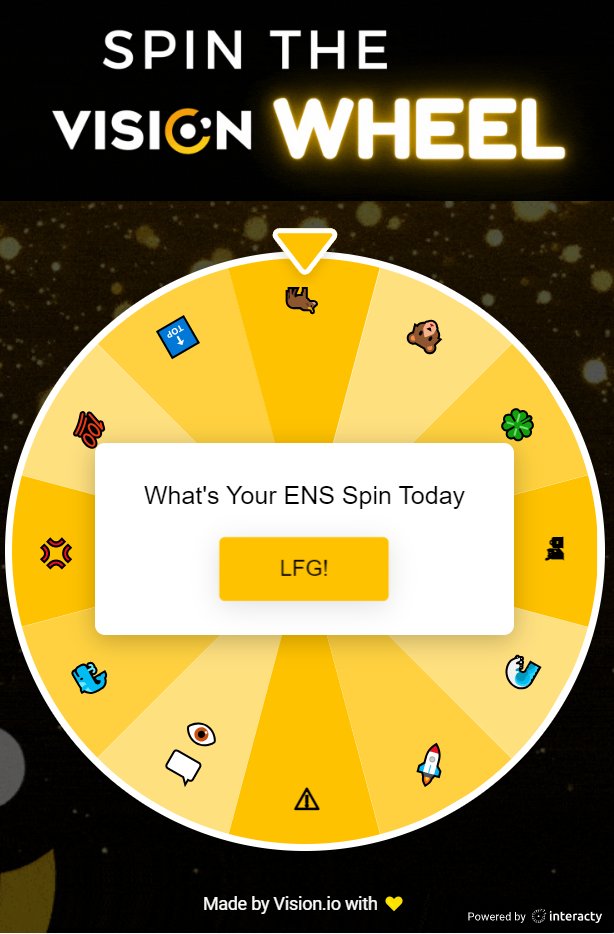 Spin the Vision Wheel for your daily #ENS fortune 😆 interacty.me/projects/3ff5c…
