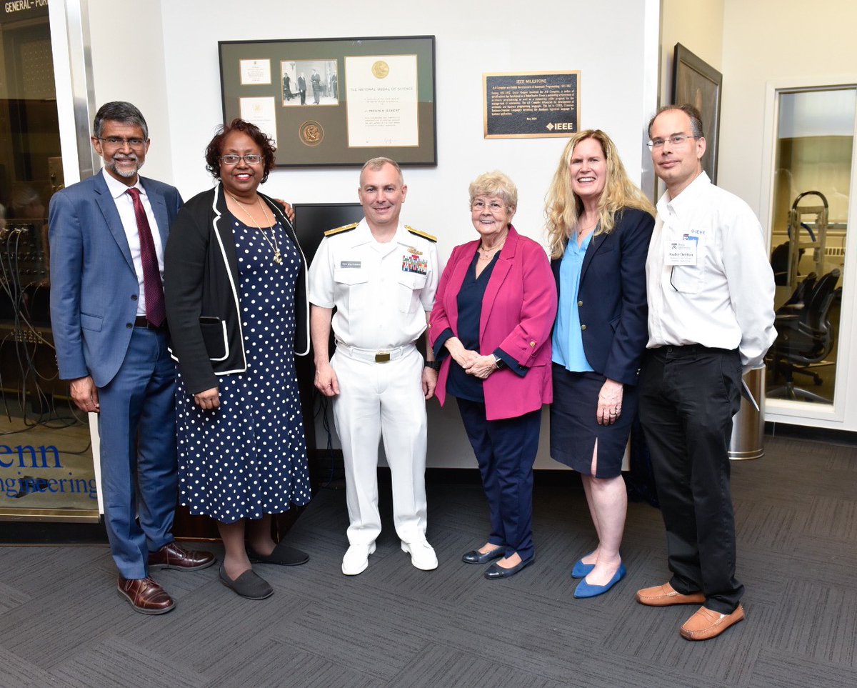 Yesterday, @PennEngineers joined @IEEEorg to honor Grace Hopper with the unveiling of the IEEE Milestone Plaque recognizing the invention of the A-0 Compiler. Click the link to learn more: events.seas.upenn.edu/event/ieee-gra…